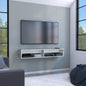 Warrior 59" Floating Tv Stand with Two open shelves, media compartments and cable management