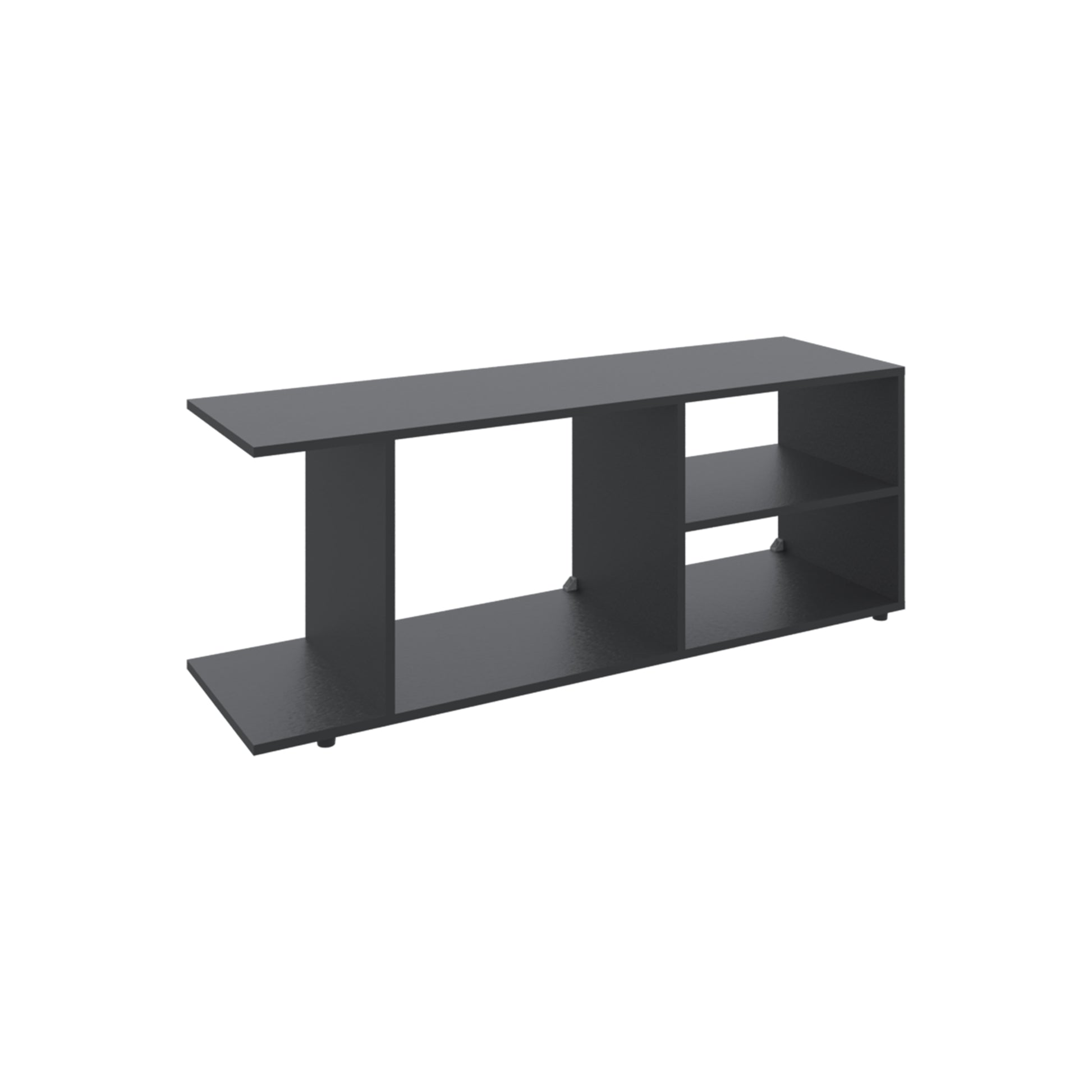 65 Inch TV Stand Black Modern Entertainment Center