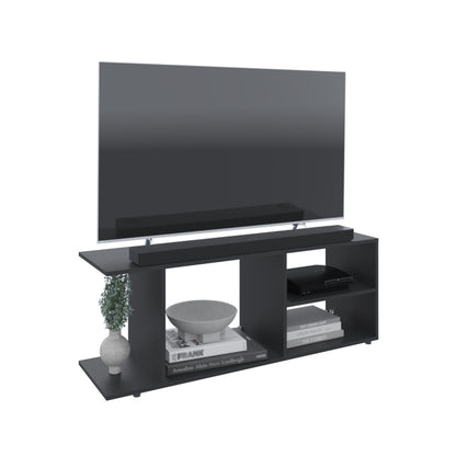 65 Inch TV Stand Black Modern Entertainment Center