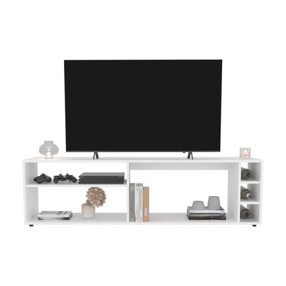 Suxta 63" Tv Stand - White with Storage & Cable Management