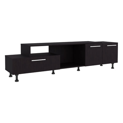 Athol 69" Wide TV Stand - Black Storage & Cable Management