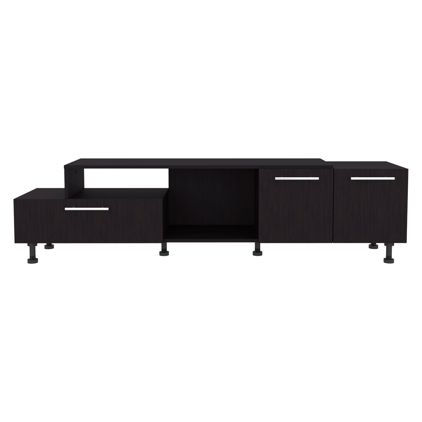 Athol 69" Wide TV Stand - Black Storage & Cable Management