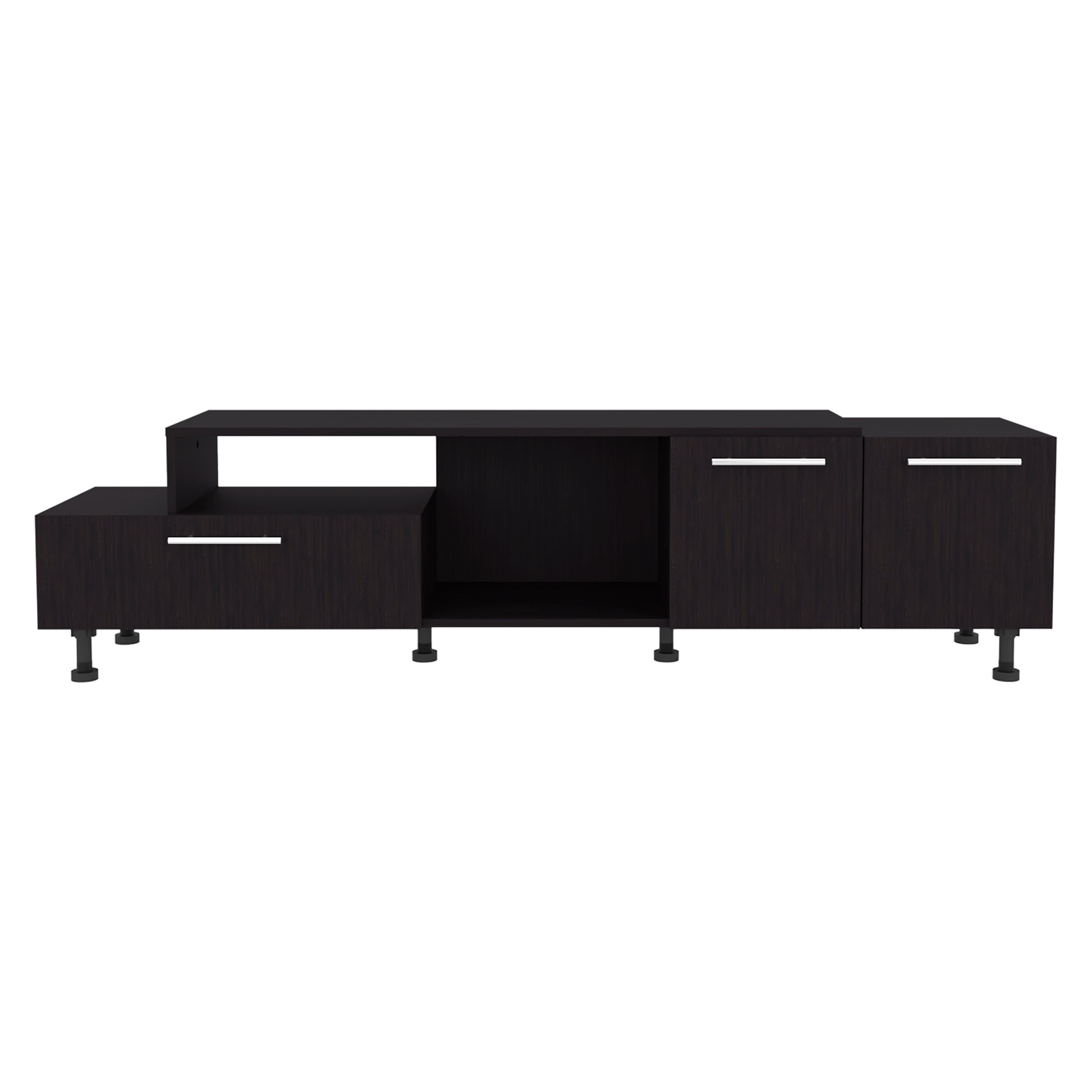 Athol 69" Wide TV Stand - Black Storage & Cable Management