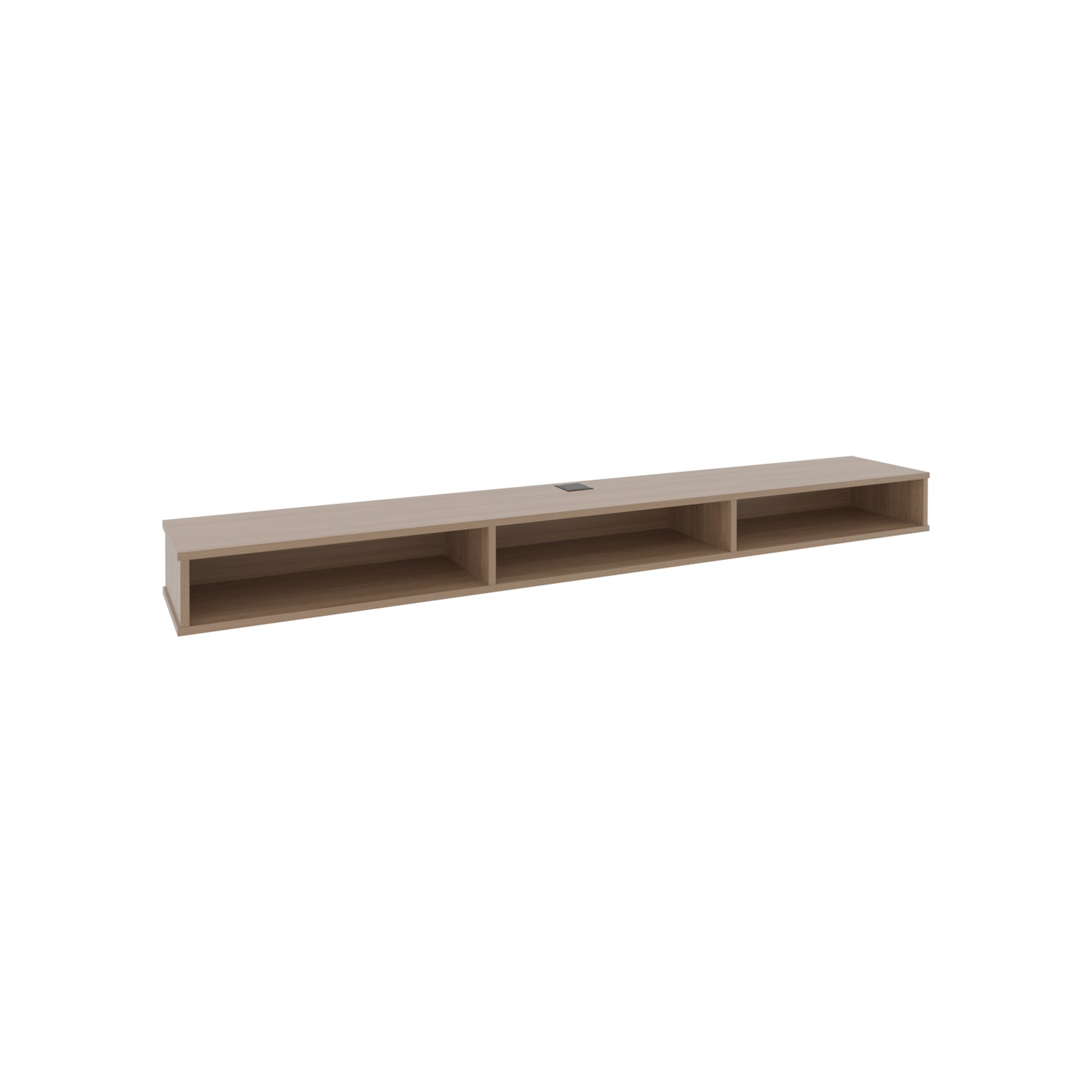 71" Wide Floating TV Stand - Oak Media Console
