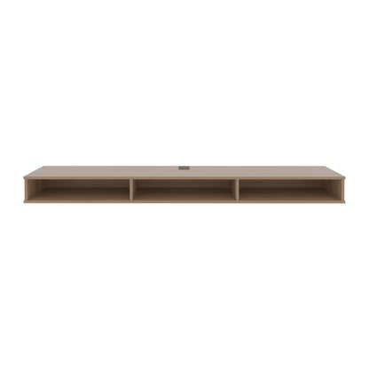 71" Wide Floating TV Stand - Oak Media Console