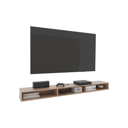 71" Wide Floating TV Stand - Oak Media Console
