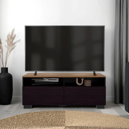 Colman Modern TV Stand with Open Shelves and Compact Profile, Minimalist Media Console for Living Room or Bedroom