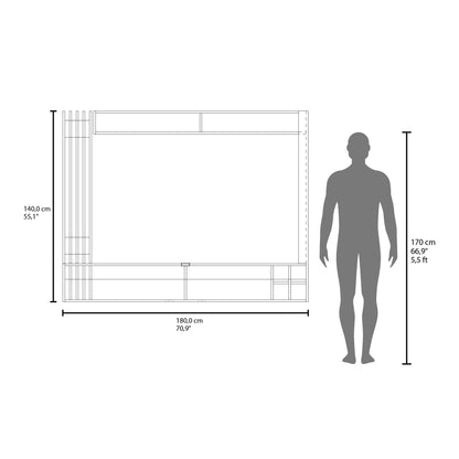Bremmen Entertainment Center - Walnut TV Stand with Storage