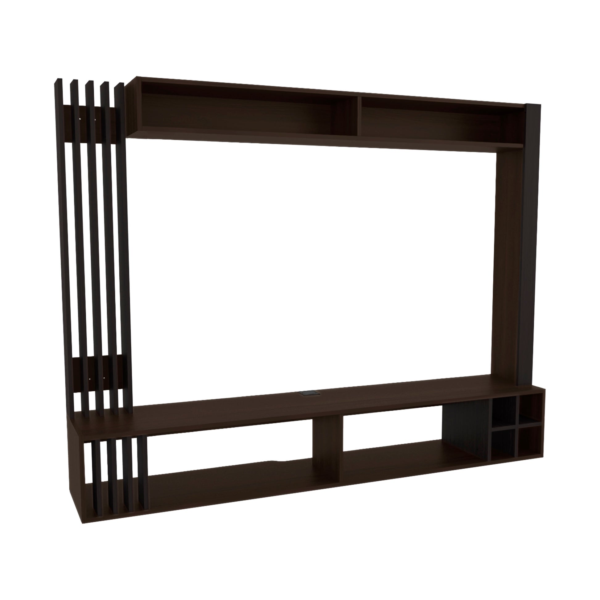 Bremmen Entertainment Center - Walnut TV Stand with Storage