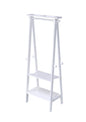 59" Tall Standing Garment / Coat Rack, White finish