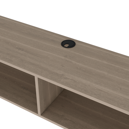 Floating TV Stand - White Oak, 60-69 Inch TVs for Living Room