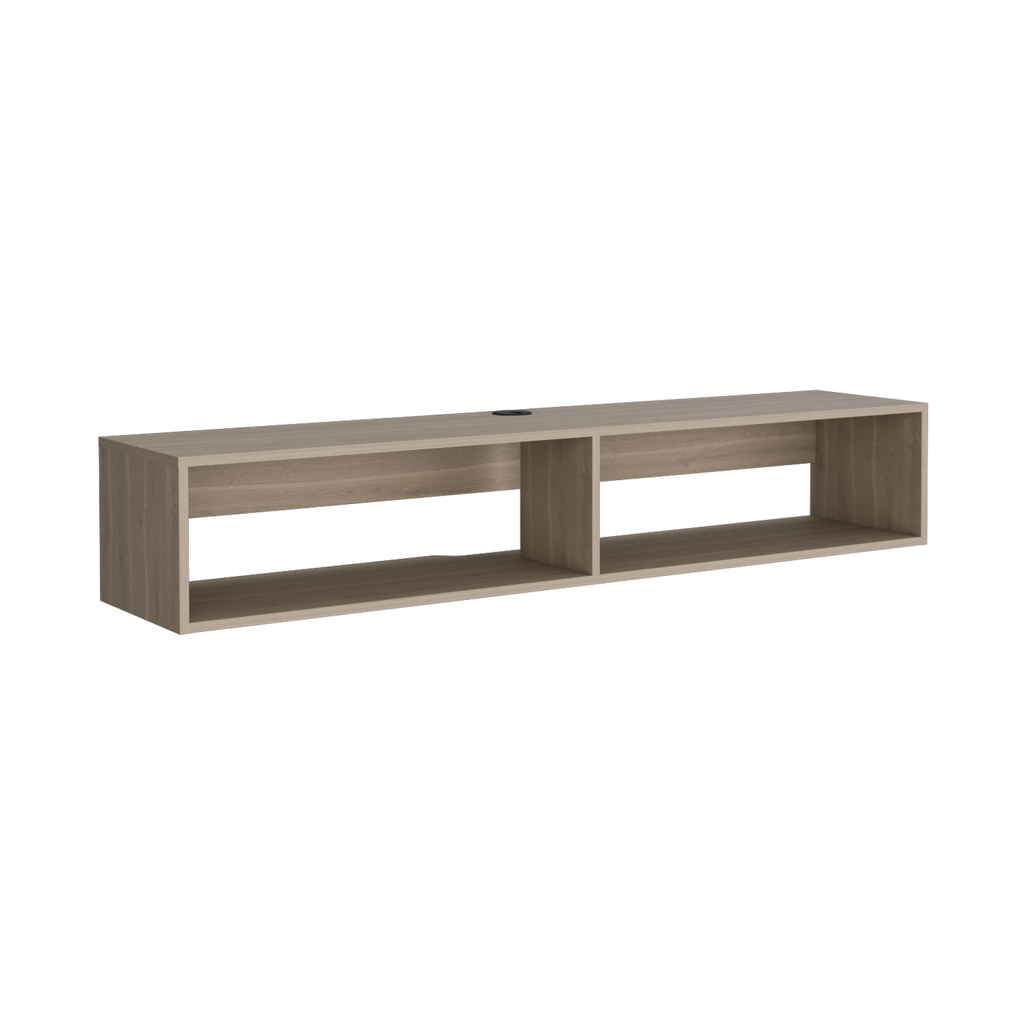 Floating TV Stand - White Oak, 60-69 Inch TVs for Living Room