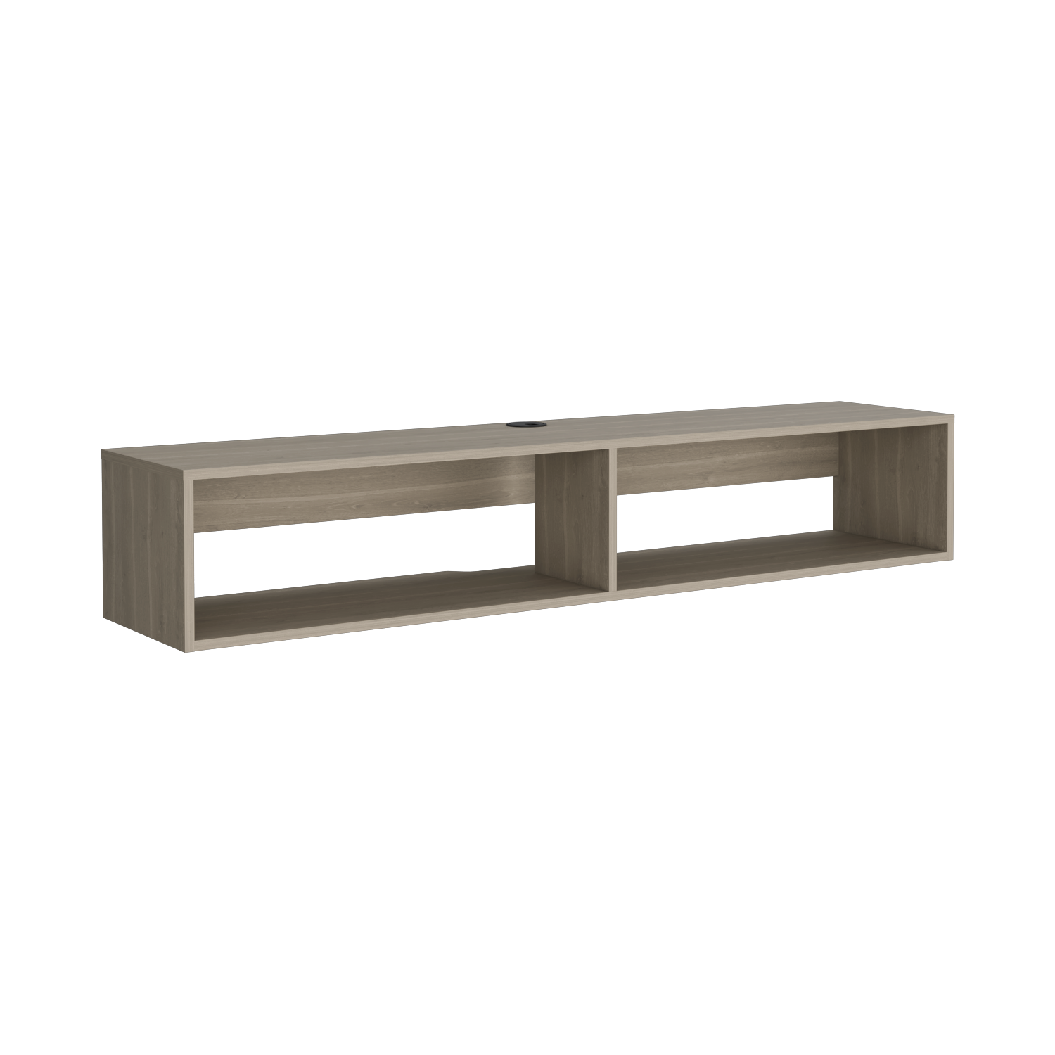 Floating TV Stand - White Oak, 60-69 Inch TVs for Living Room