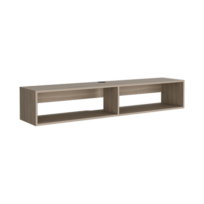 Floating TV Stand - White Oak, 60-69 Inch TVs for Living Room