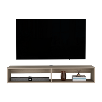 Floating TV Stand - White Oak, 60-69 Inch TVs for Living Room