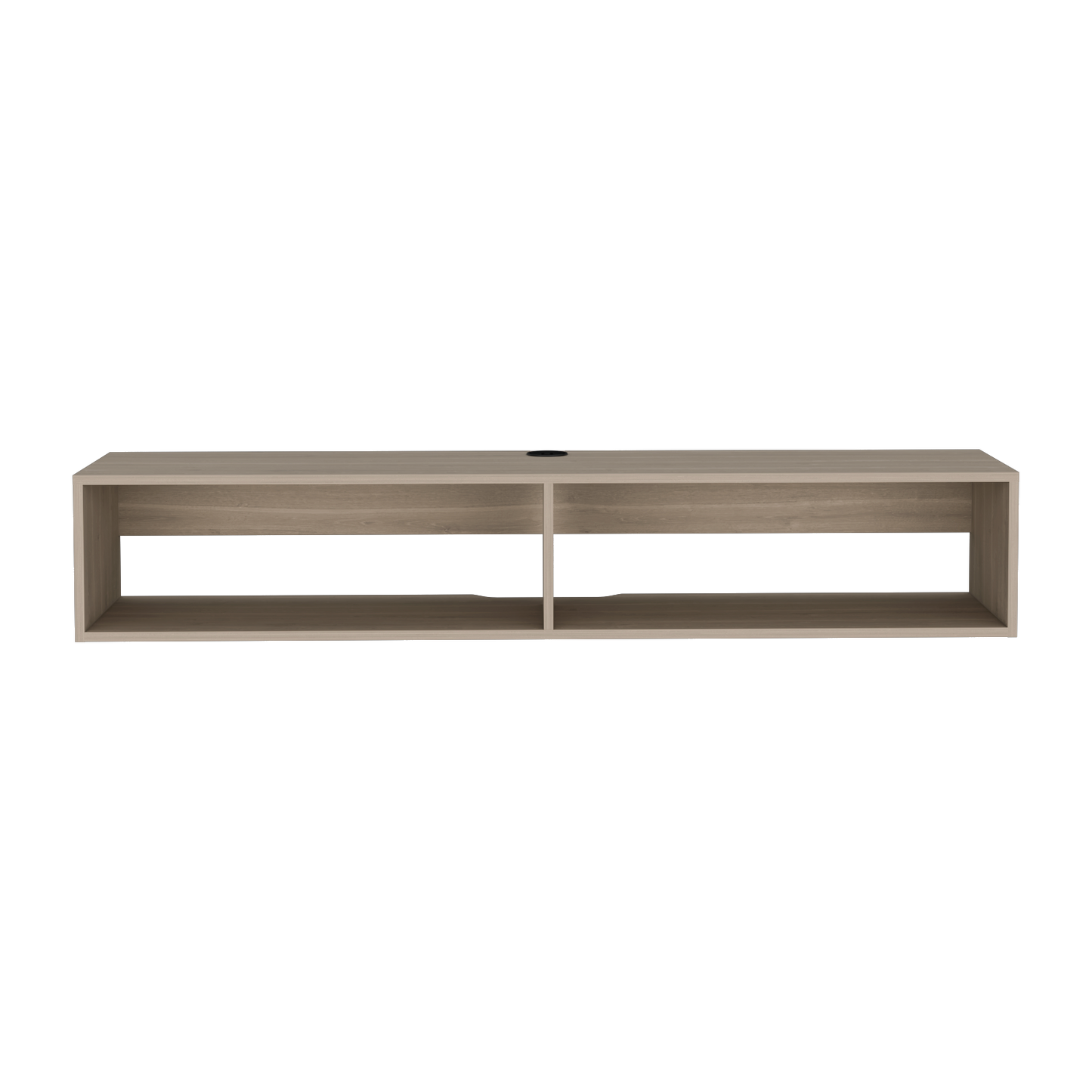 Floating TV Stand - White Oak, 60-69 Inch TVs for Living Room