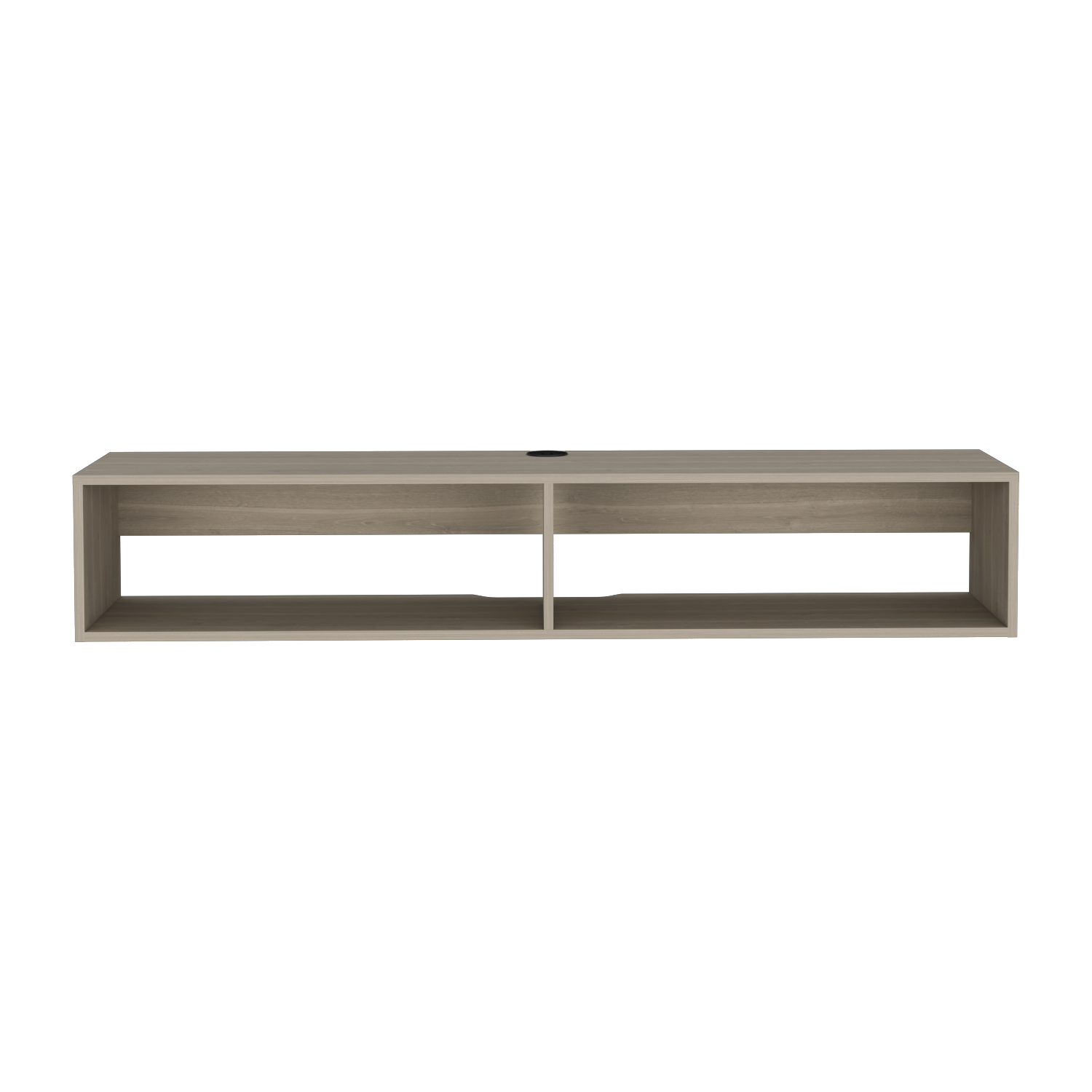 Floating TV Stand - White Oak, 60-69 Inch TVs for Living Room
