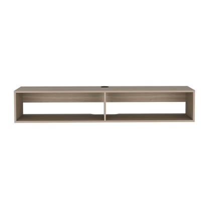 Floating TV Stand - White Oak, 60-69 Inch TVs for Living Room