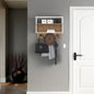 Bigler Center, Modern Wall Shelf with Hooks, Stylish Entryway or Living Room