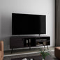 TV Stand, 1 Door, 3 Shelves, Black