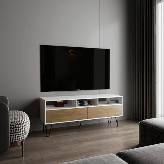 TV Stand, 2 Doors, 3 Shelves, 5 Legs