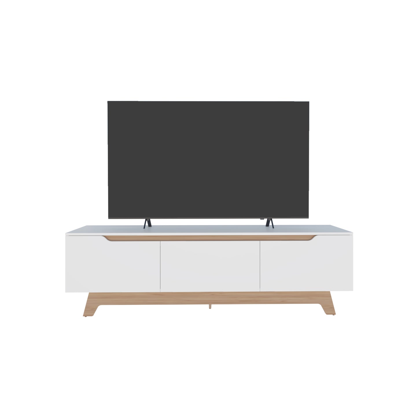 Multi-Color TV Stand with 2 Doors & 1 Drawer for Living Room