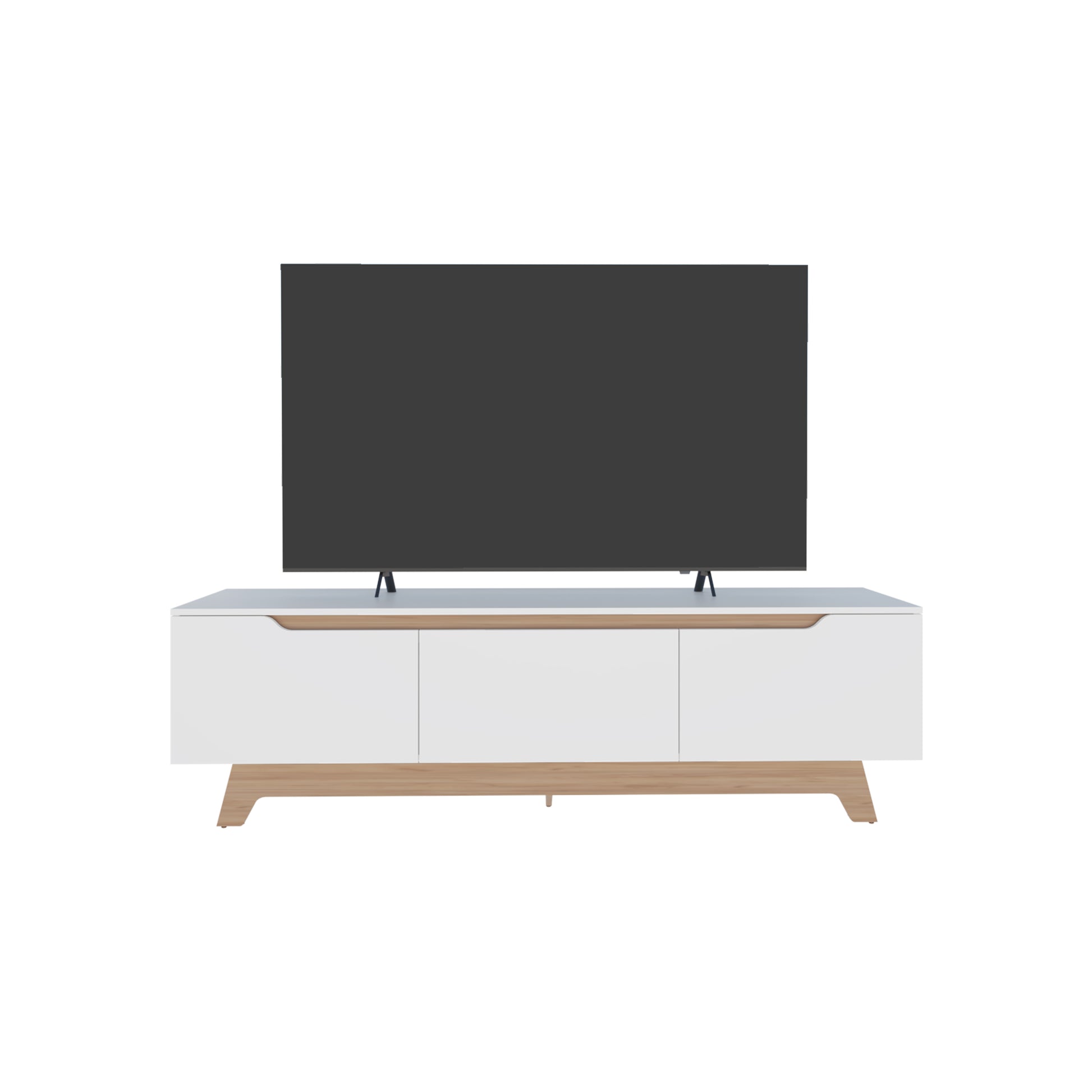 Multi-Color TV Stand with 2 Doors & 1 Drawer for Living Room