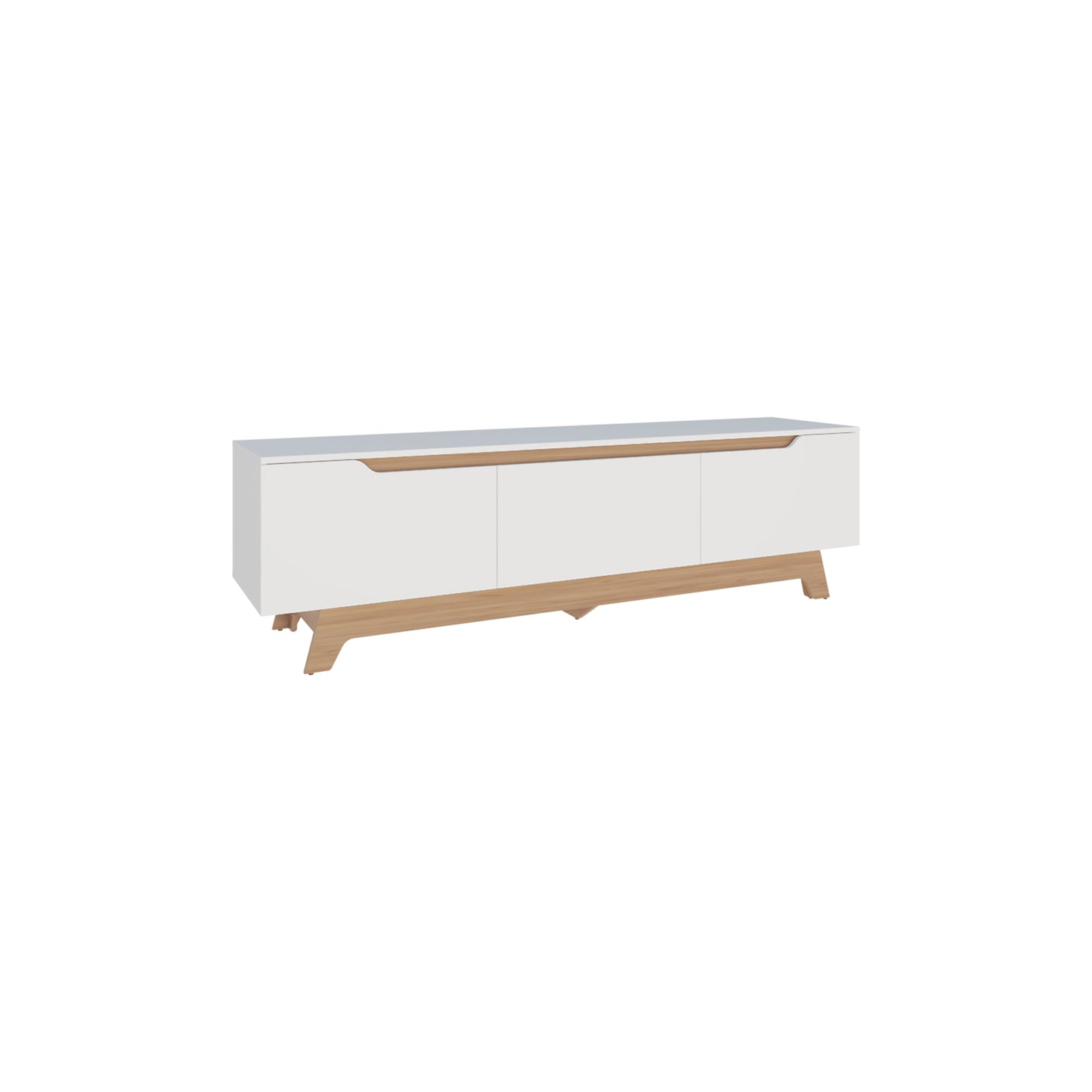 Multi-Color TV Stand with 2 Doors & 1 Drawer for Living Room