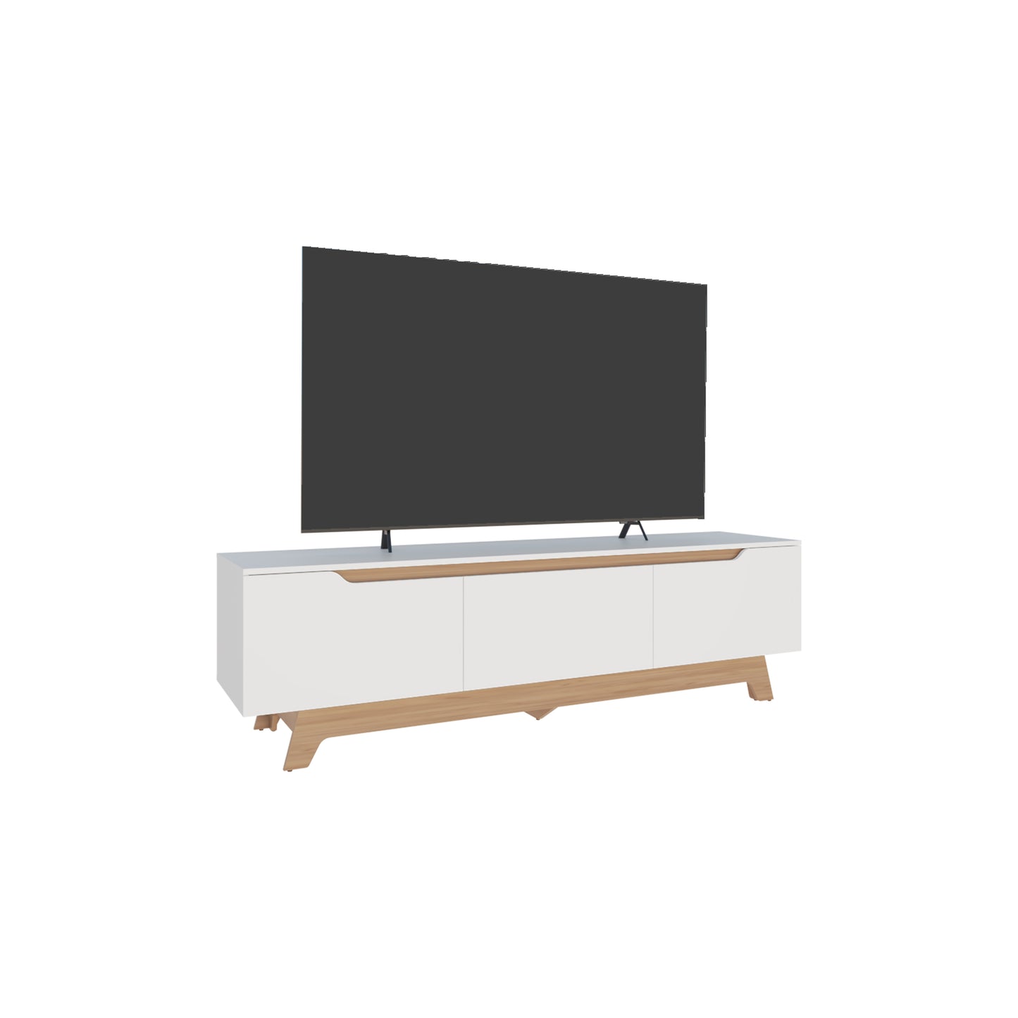 Multi-Color TV Stand with 2 Doors & 1 Drawer for Living Room