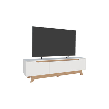 Multi-Color TV Stand with 2 Doors & 1 Drawer for Living Room