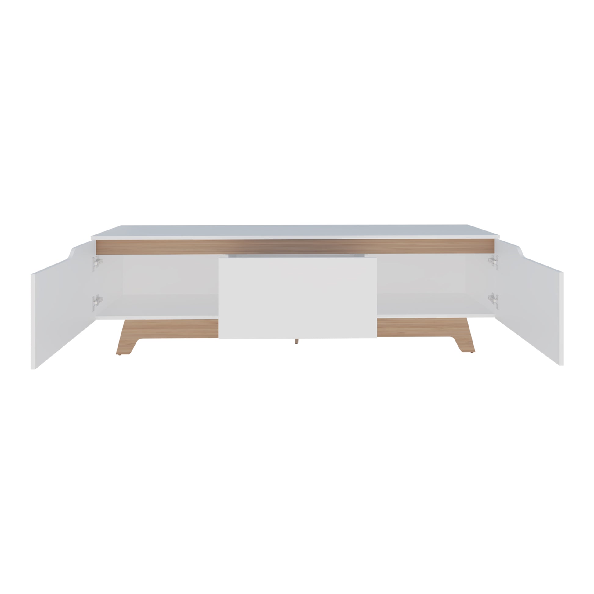 Multi-Color TV Stand with 2 Doors & 1 Drawer for Living Room