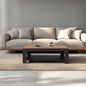 Coffee Table 16.2" H, 1 Shelf, Black Wengue / Natural Oak - Living Room