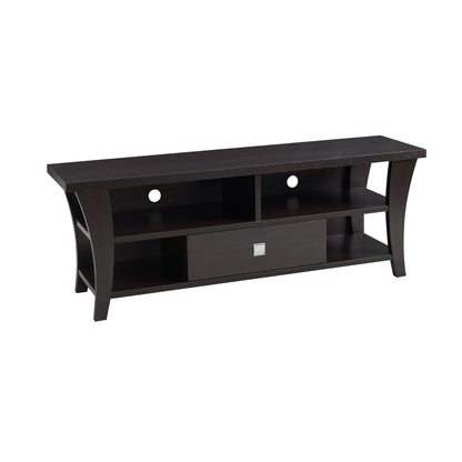 Espresso TV Stand with Storage Shelves 60-69 Inch TVs