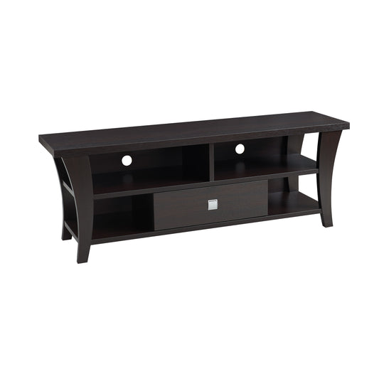 Espresso TV Stand with Storage Shelves 60-69 Inch TVs