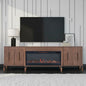 Tranquility 94 inch Fireplace TV Stand, for TVs up to 100 inches, Minimal Assembly, Walnut Finish