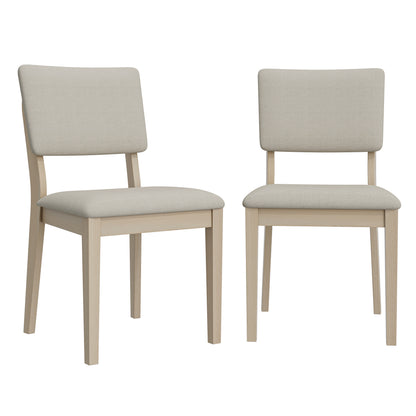 Gray Solid Wood Dining Chairs - Set of 2 for Dining Room
