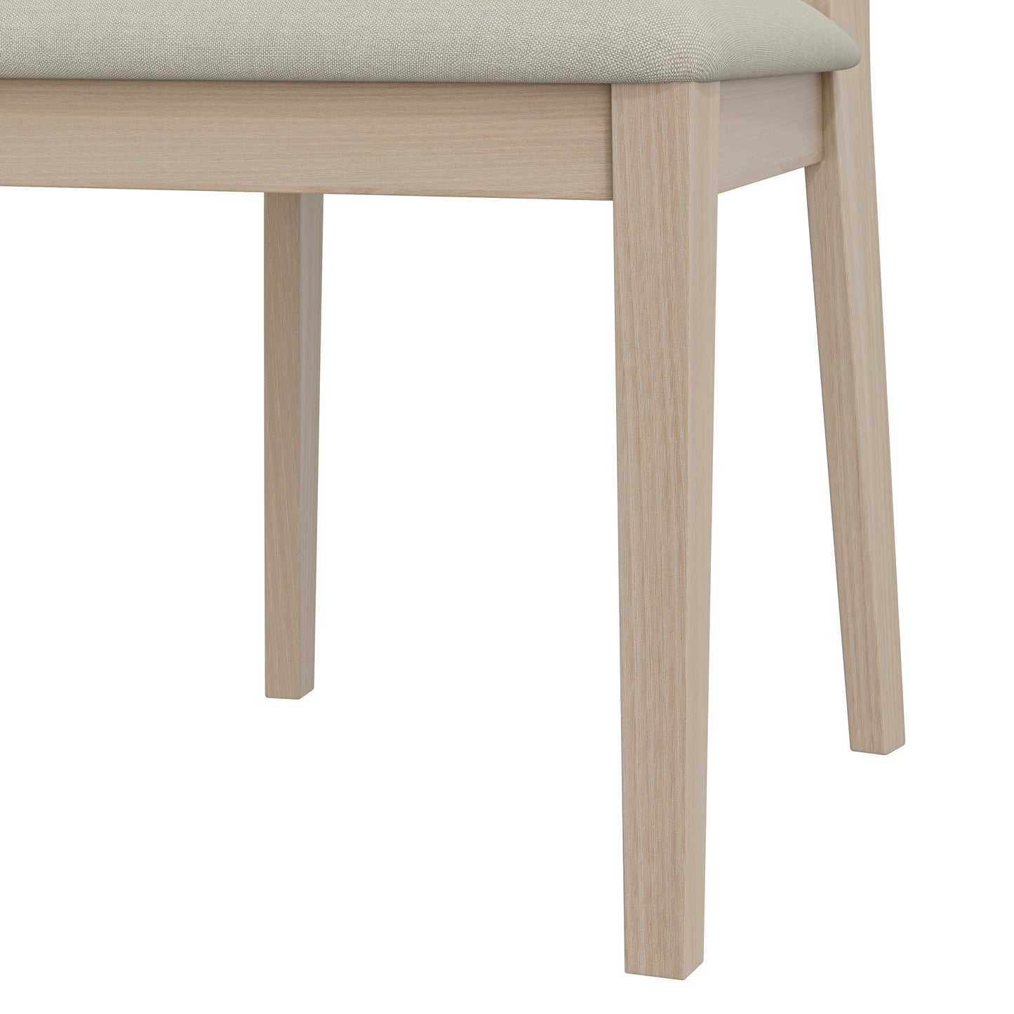 Gray Solid Wood Dining Chairs - Set of 2 for Dining Room