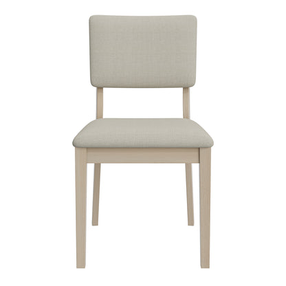 Gray Solid Wood Dining Chairs - Set of 2 for Dining Room