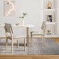 Du Cap Dining Chair in Gray with White Wash Color Solid Wood Legs (set of 2)