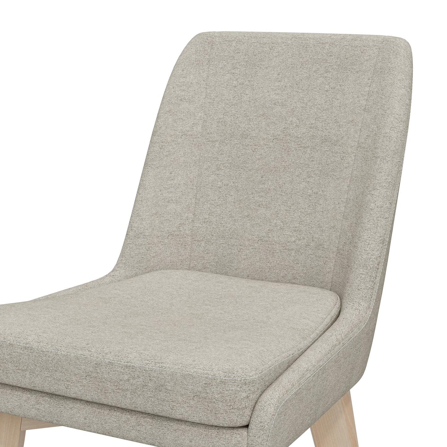 Linen Armless Dining Chairs - Set of 2 for Dining Room