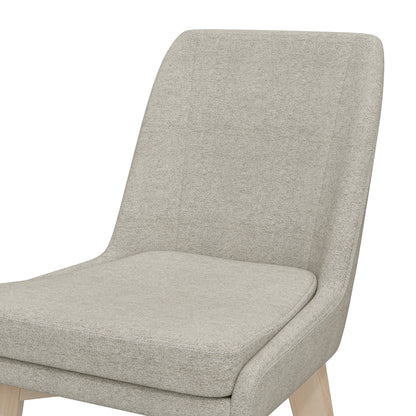 Linen Armless Dining Chairs - Set of 2 for Dining Room