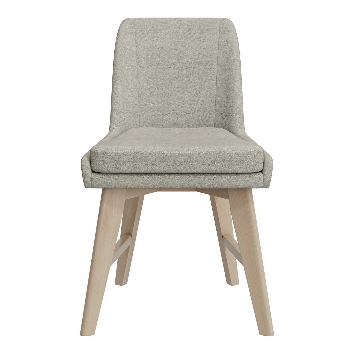 Linen Armless Dining Chairs - Set of 2 for Dining Room