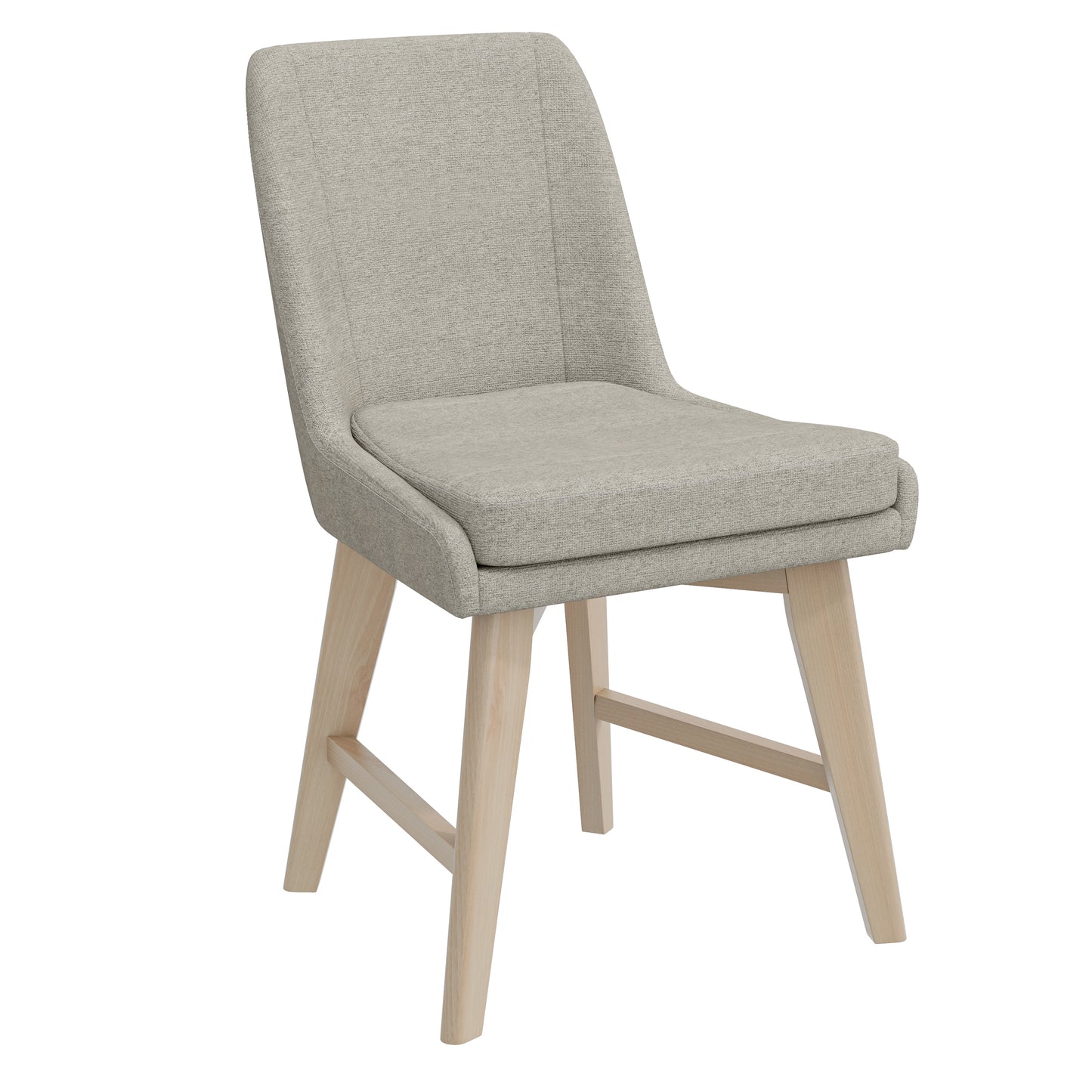 Linen Armless Dining Chairs - Set of 2 for Dining Room