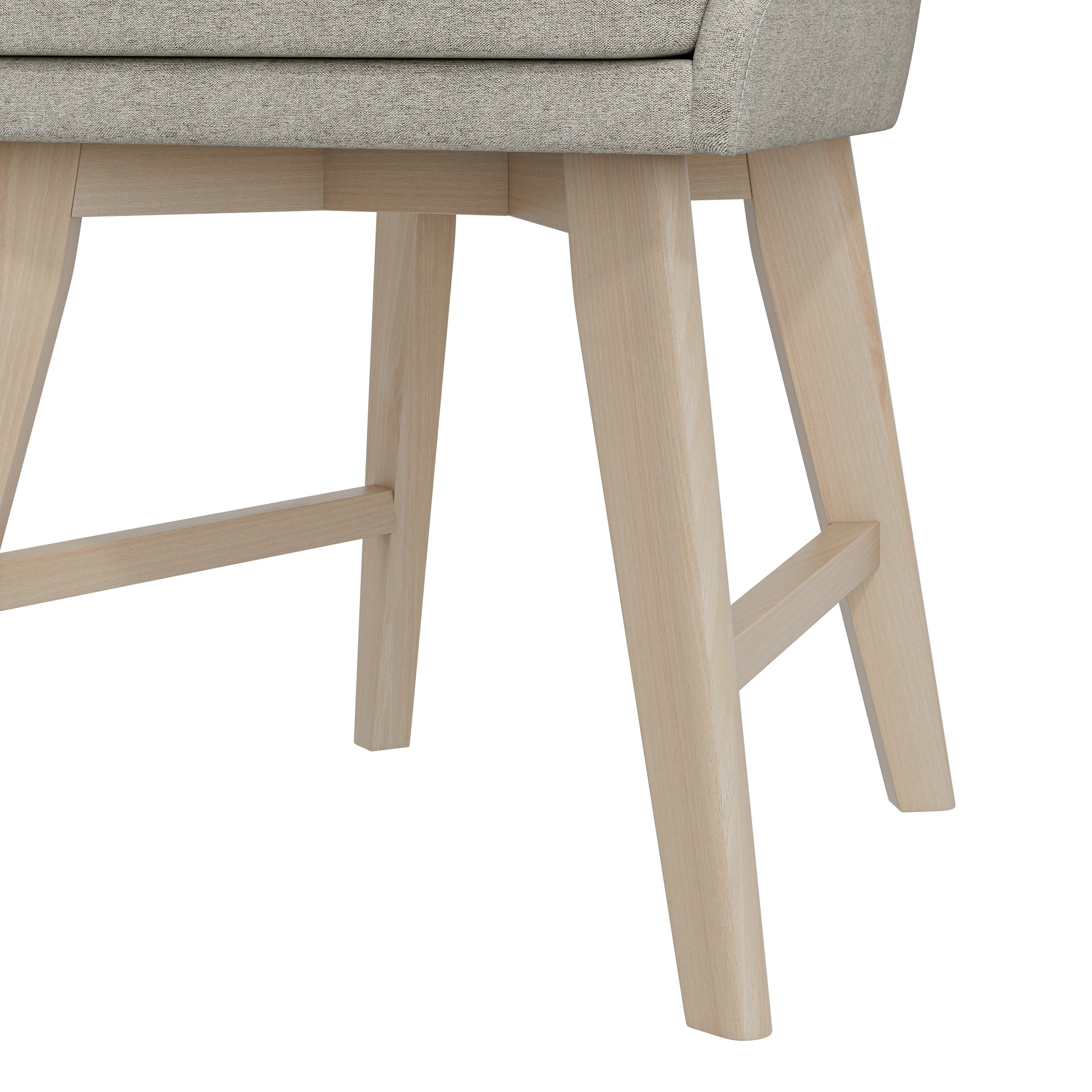 Linen Armless Dining Chairs - Set of 2 for Dining Room