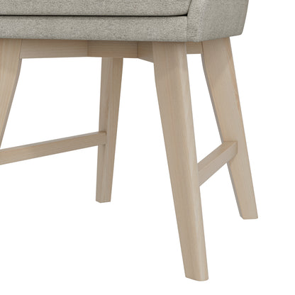 Linen Armless Dining Chairs - Set of 2 for Dining Room