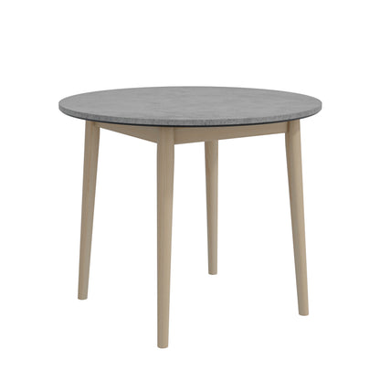 Cement Grey Round Dining Table - 36 Inch for Dining Room