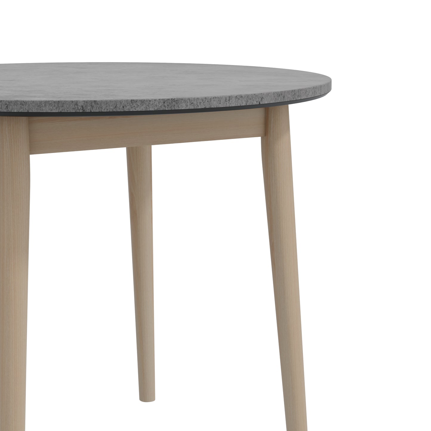 Cement Grey Round Dining Table - 36 Inch for Dining Room