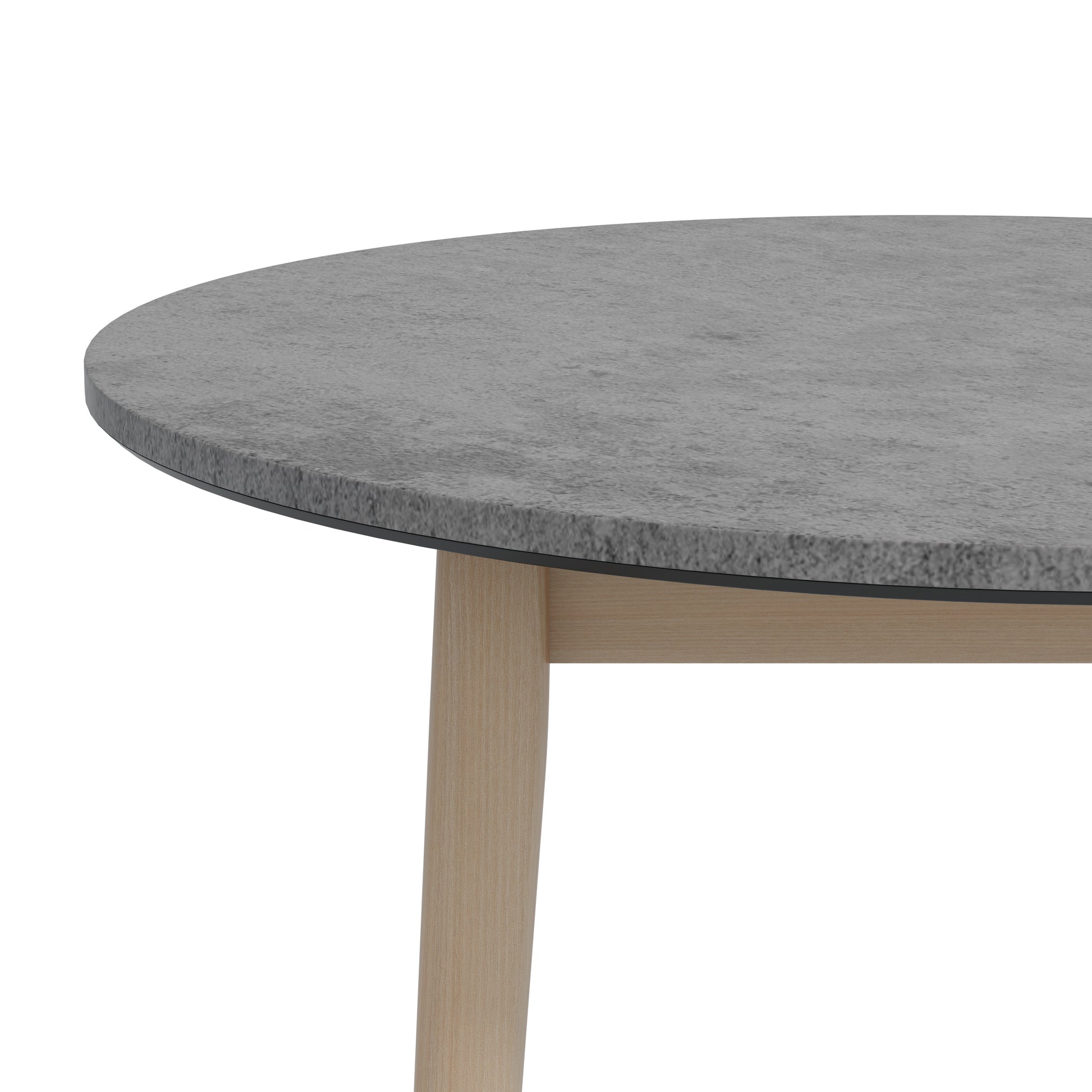 Cement Grey Round Dining Table - 36 Inch for Dining Room