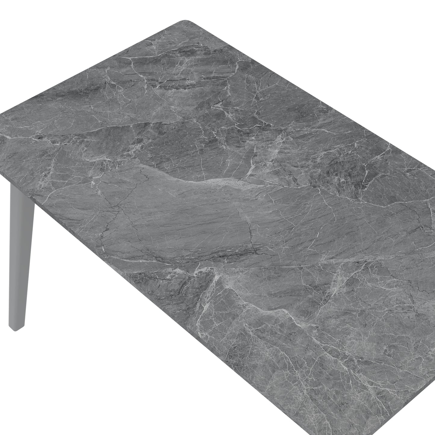 Mid Century Modern Black Dining Table with Smart Top for Dining Room