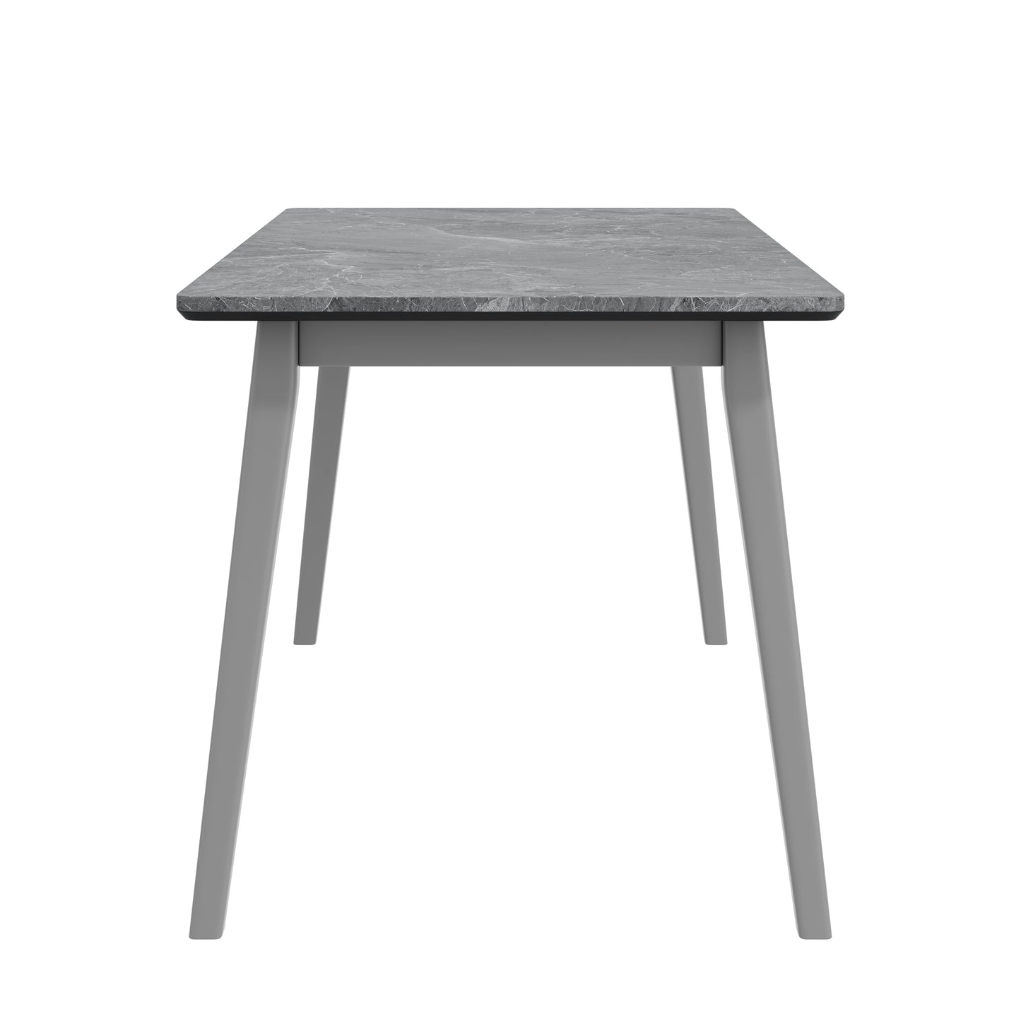 Mid Century Modern Black Dining Table with Smart Top for Dining Room